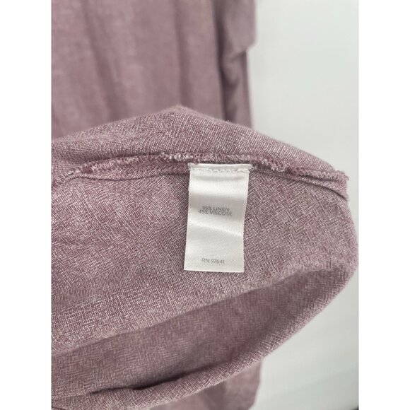 PureJill J. Jill Chambray Purple Split Neck Shift Dress Medium Linen Blend - Picture 5 of 5